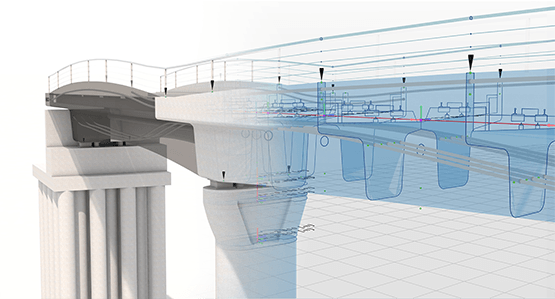 parametrična postavitev Allplan Bridge